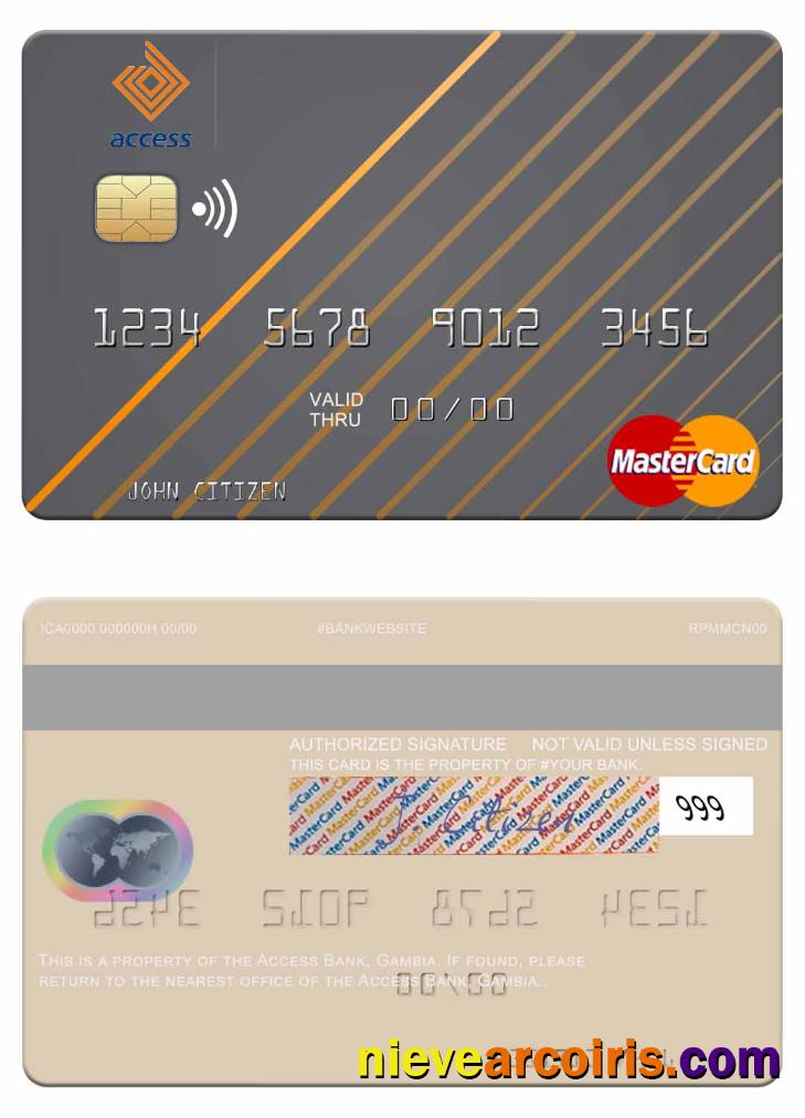 Gambia Access Bank mastercard